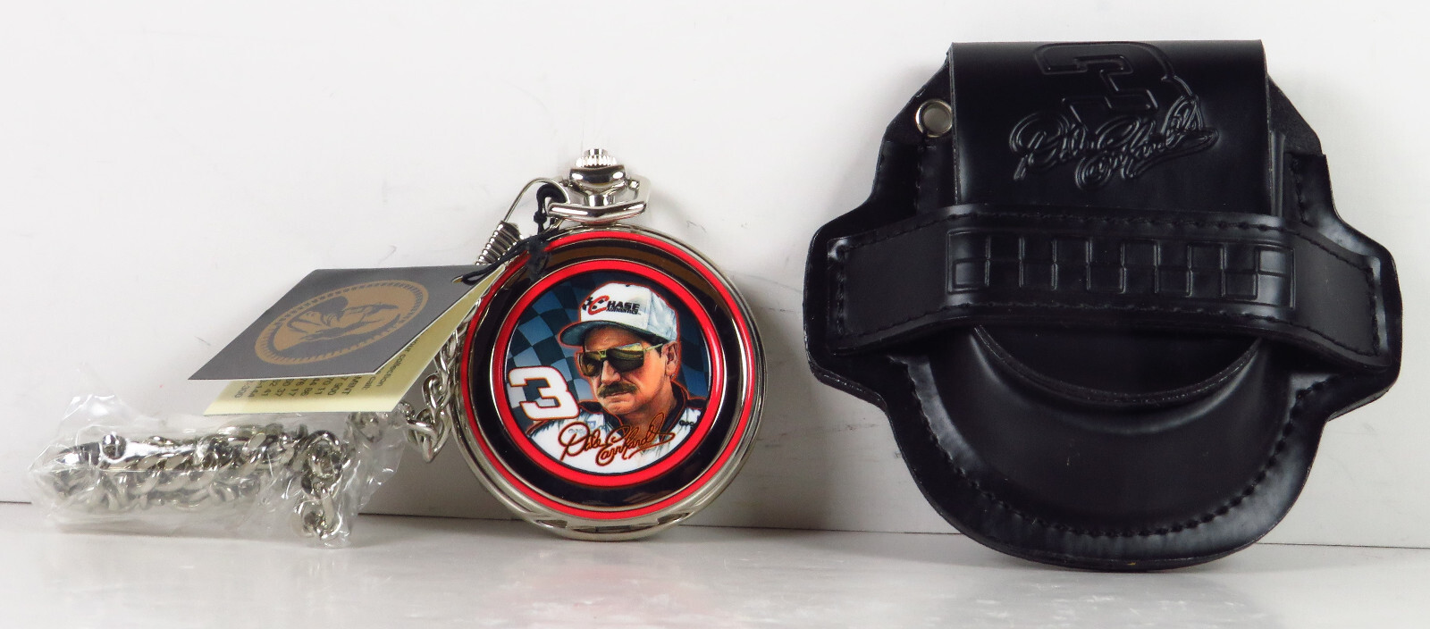 The Franklin Mint Dale Earnhardt Sr. #3 Pocket Watch with Case & in Box B11YQ79