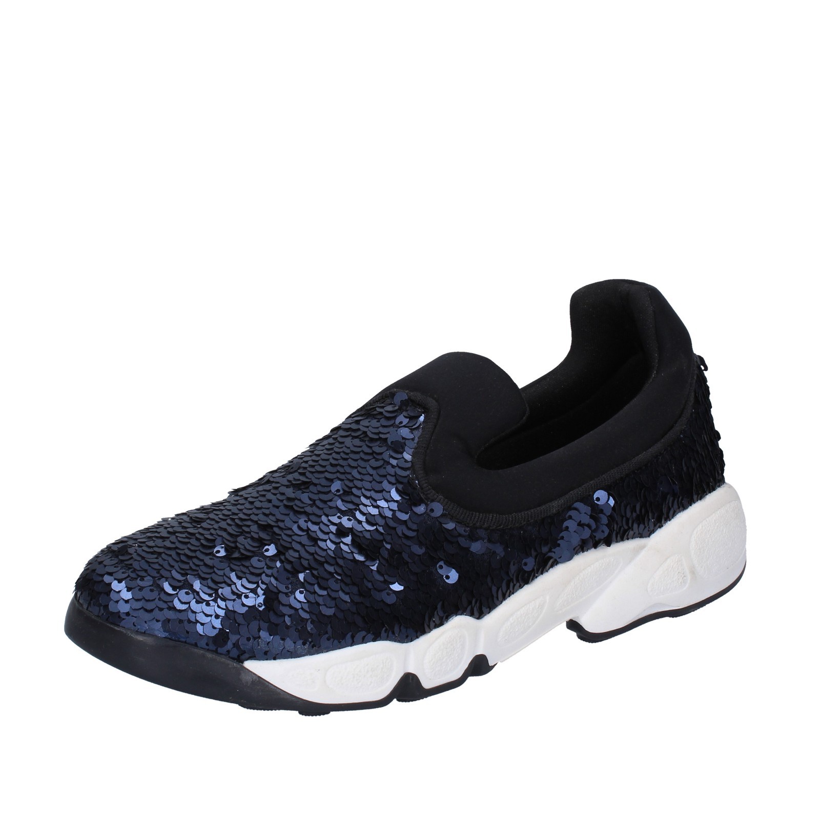 Damen schuhe OLGA RUBINI 39 EU mokassins slip on blau paillettes BX787-39 Damen schuhe OLGA RUBINI 39 EU mokassins slip on blau paillettes BX787-39