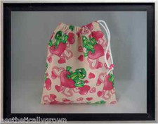 Gymnastics Leotard Grip Bags / Frogs on Pink Hearts Gymnast Birthday Goody Bag