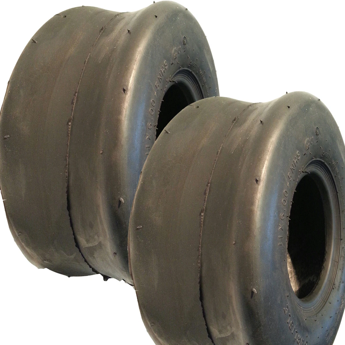 2 11x6.00 5 Go Kart Fun Yard Cart Riding Lawn Mower Slick Smooth TIRE 4ply NHS