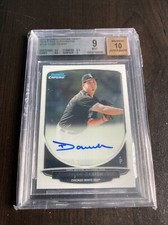 Tyler Danish 2013 BOWMAN CHROME AUTOGRAPH CARD BECKETT 9 MINT T11-75