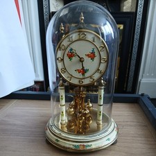 Vintage Kieninger und Obergfell floral 400 Tage Torsion Jubiläum Kuppeluhr
