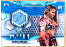 2019 TOPPS WWE EMBER MOON / ATHENA MAT RELIC EVENT-USED #D/25 EVOLUTION