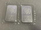 JM Republic National Bank Of NY- 1 Oz .999 Silver Bars In Orig Plastic- Lot Of 2