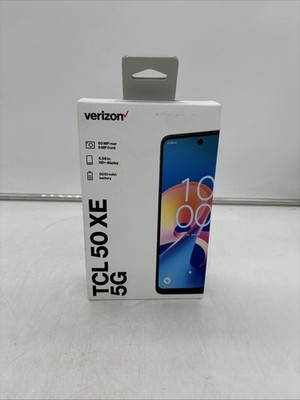Locked To Verizon TCL 50 XE 5G Prepaid Smartphone 50MP 6.56  128GB NEW SEALED!