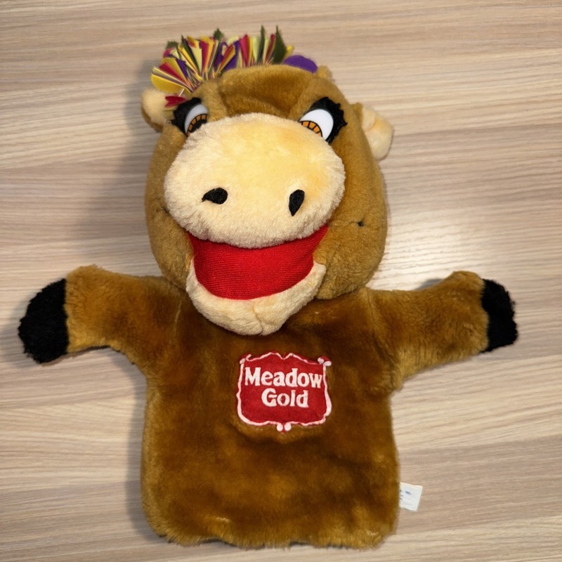Lani Moo Meadow Gold Hawaii Cow Plush Puppet Mascot BJ TOY CO INC