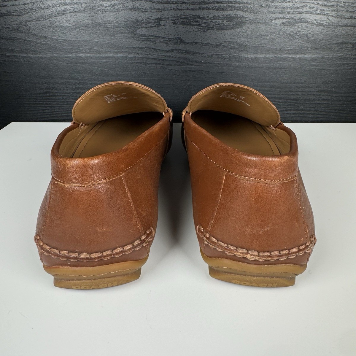 Coach Mens Collis Leather Driver Loafers Brown Turnlock Slip On Shoes FG2984 9D Coach Mens Dress Mott Driver FG2984 Black Slip On Loafer  main image 2