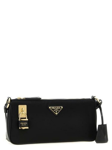 Prada Small Nylon and Leather Shoulder Bag 142600078 [P]