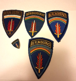 RARE Post WWII vintage US Army Berlin District Uniform Patches & Pin German Made