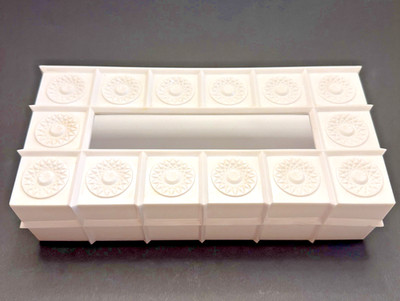 Festival Mid Century White Plastic Standard Rectangle Kleenex Tissue Box Cover