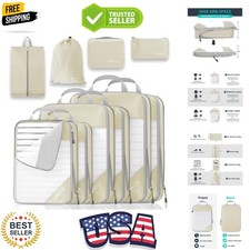 Compression Packing Cubes 10 Set, Compressible Space-Saving Packing Cubes for...