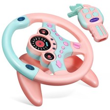 Kids Steering Wheel Toy With Car Key Racing Car Steering Wheel With Light An... Kids Steering Wheel Toy With Car Key Racing Car Steering Wheel With Light An...