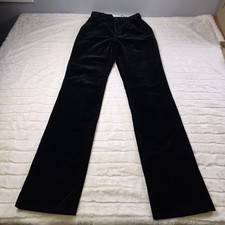 Ralph Lauren Purple Label Declynn Velvet Pants Womens 26 Black 990
