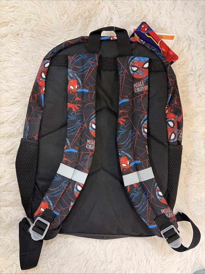 Marvel Spiderman 17”Backpack Amazing Spider-Man Sport School Flashing Lights New - Image 2 of 4