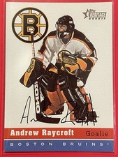 2000-01 Topps Heritage Andrew Raycroft Rookie RC /1955 #93 Hockey Boston Bruins