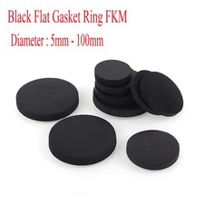 Black Flat Gasket Ring FKM Cushion Solid Plain Sealing Rubber Ring Gasket Washer
