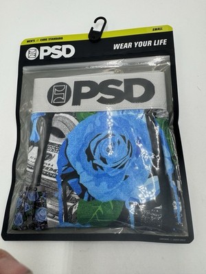 PSD Underwear Men's Rose Drippin Boxer Briefs Small NWT