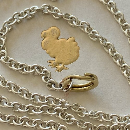 Dodo Pomellato Collana Argento E Oro Giallo 18kt 750 60 Cm Unisex Rara Originale - Foto 3 di 5