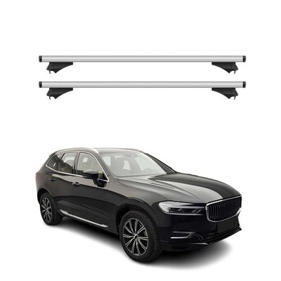 For 2018-2026 Volvo XC60 Cross Bars Roof Racks Aluminium Grey Carrier 2Pcs