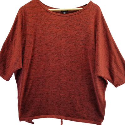 Fig And Blu Shirt Womens Extra Large Red Long Sleeve Stretch Top Pullover