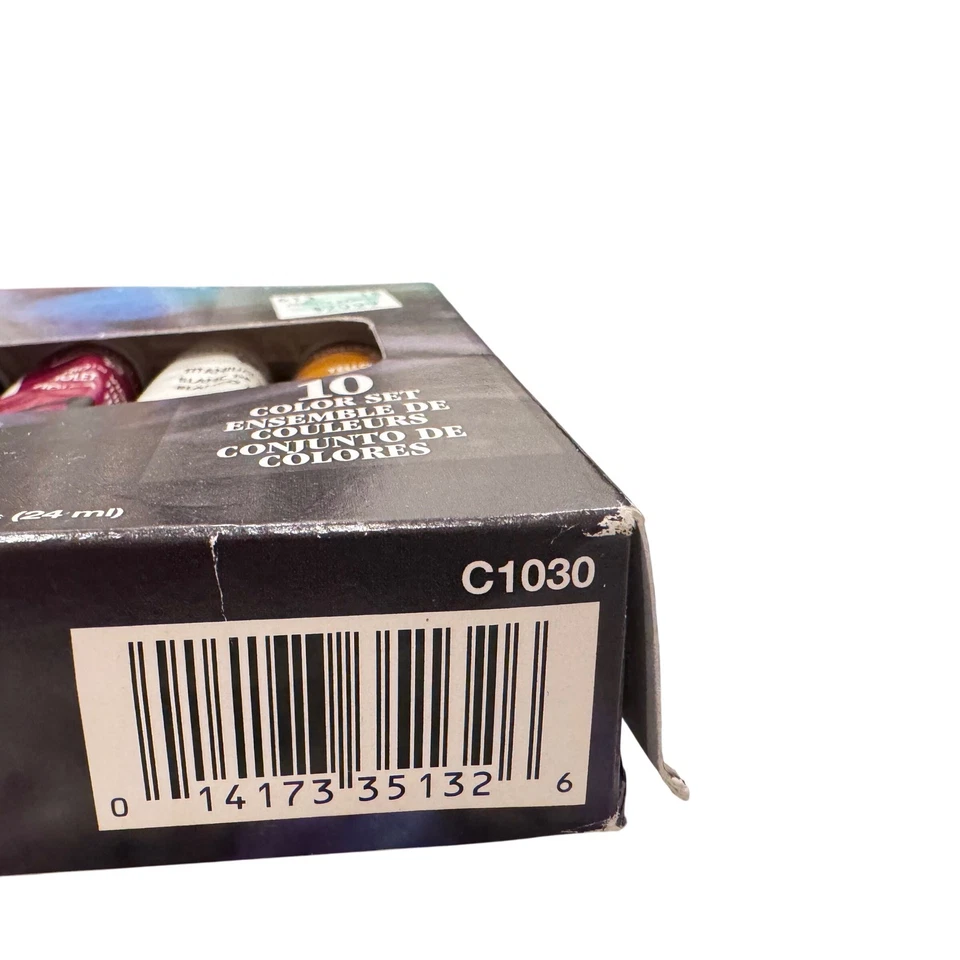 Grumbacher Academy Acrylic Paint Set 10 Color Set  Color Couleurs NOS 2012 - Image 4 of 4