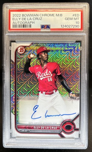 2022 Bowman Chrome Elly De LA Cruz Mega Auto #BCMA-ED Reds PSA 10 GEM MINT (A)