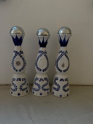 3x Clase Azul Tequila Flaschen (leer)   Deko / Kerzenhalter / Lampe / Bar Deko