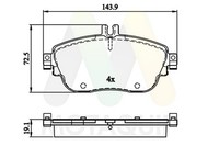 Motaquip Bremsbelagsatz Scheibenbremse LVXL1747 FüR Mercedes Klasse Sports W246