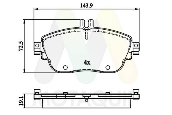 Motaquip Bremsbelagsatz Scheibenbremse LVXL1747 FüR Mercedes Klasse Sports W246-image