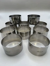 Ateco Stainless Steel Cake Rings-Set of 10-3" Round Baking Molds