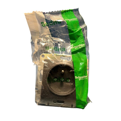 Schneider SDN2800170 Sedna, single socket 2P+E with shutters   New in box