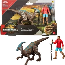 Mattel Jurassic World Rebirth Human & Dinosaur Figure Pack, Reuben Delgado &... 