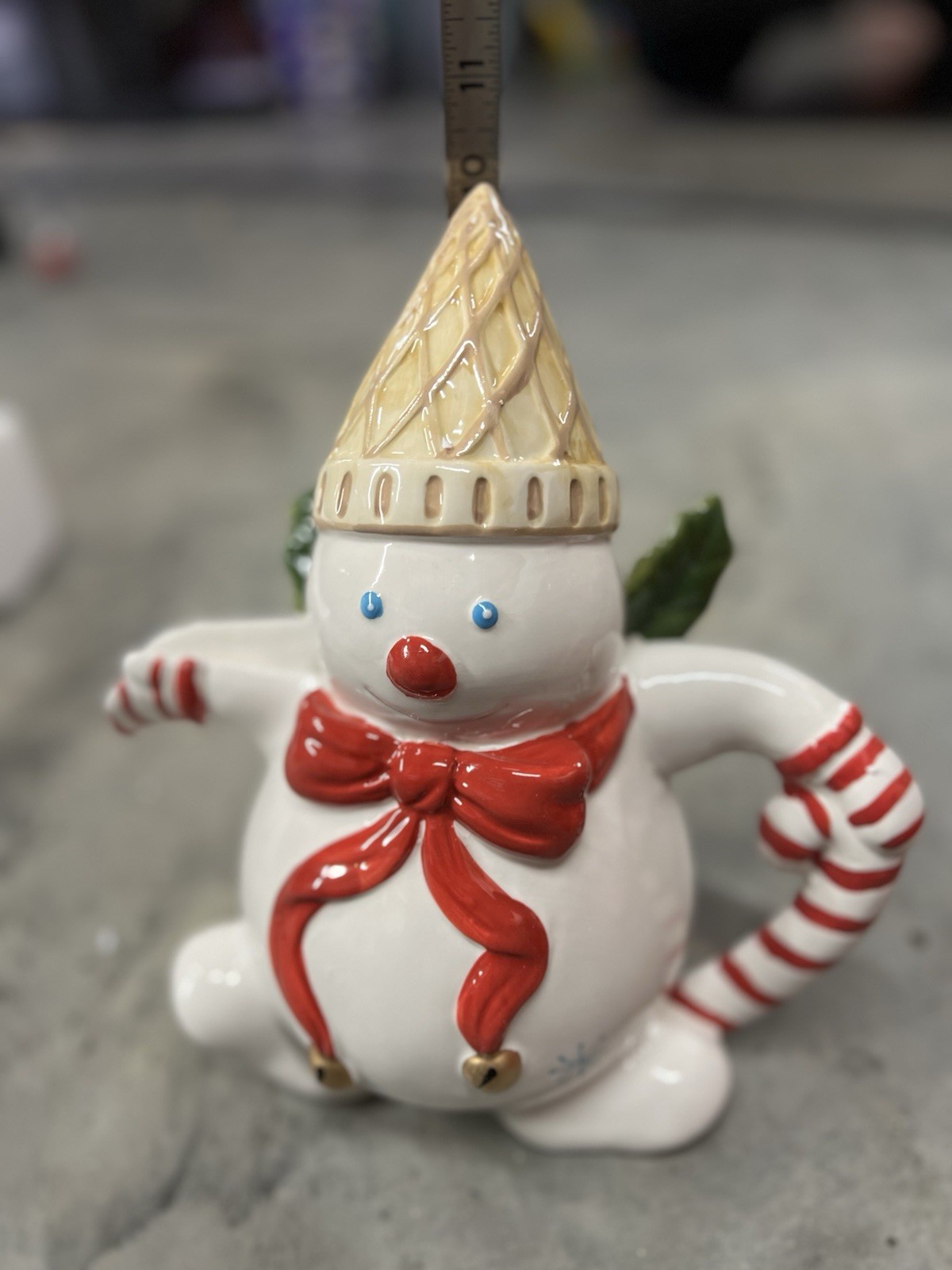 •NEW• 2023 Mr Bingle Fitz & Floyd Christmas Pitcher Snowman W/ Ice Cream Hat NIB