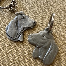 Vintage Keychain Dogs Hounds 1982 Pewter Rare Old 2