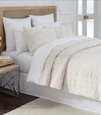 New Villa By Noble Excellence Leona Birch Jacquard Full/Queen Comforter & Shams
