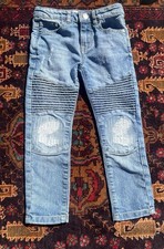 It  s In My Jeans Kids 5T Distressed Medium Wash Denim Motorcycle Jeans Blue
