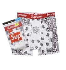 Supreme x Hanes Boxer Briefs 2 pack - White Bandana LARGE