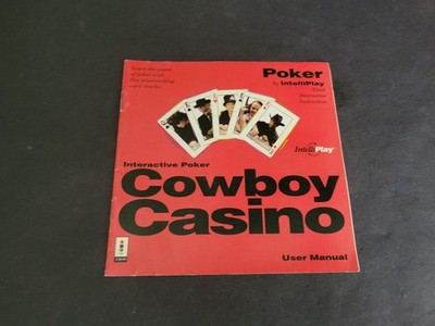 COWBOY CASINO POKER-INTELLIPLAY-3DO Manual Only 