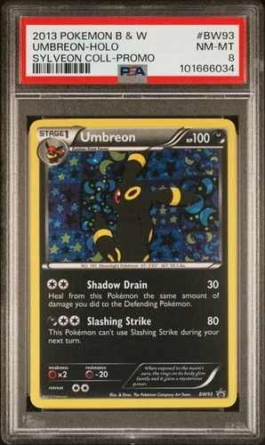 PSA 8 NM-MT Umbreon Holo Sylveon Collection Promo 2013 BW Pokemon BW93