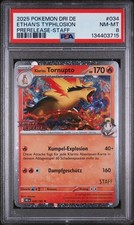 Pokémon Klarins Tornupto Prerelease STAFF Promo #34 PSA 8 deutsch 2025 pop 4