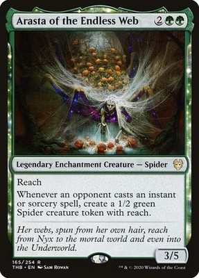 Arasta of the Endless Web 1x FOIL THB MTG Theros Beyond Death Rare MINT green