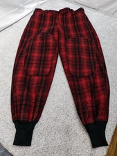 Vintage Woolrich Pants Mens 38 Red Black Buffalo Plaid Hunting Made USA 90s