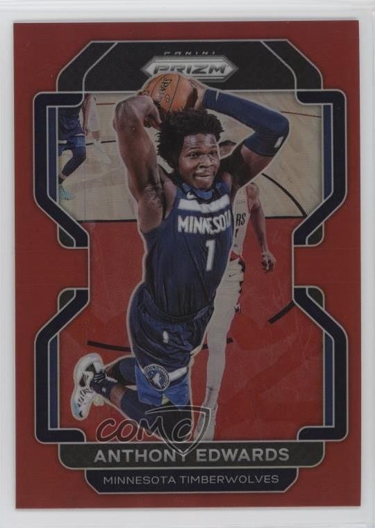 2021-22 Panini Prizm Red Prizm 297/299 Anthony Edwards #37 14cm