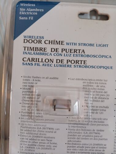 Nutone LA-204WH Wireless Door Chime W/Strobe Light Brand New Sealed White 🎁 - Picture 3 of 7