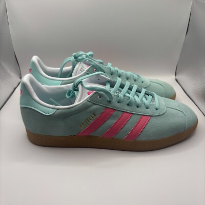 Adidas Originals Gazelle Shoes Womens Size 10 Blue/Pink Suede Sneakers