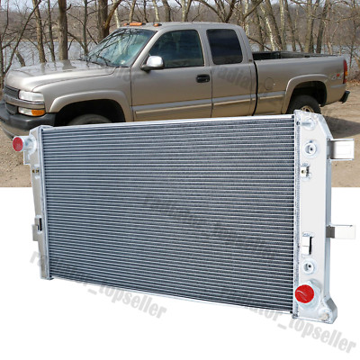 For 2001-05 Chevy Silverado 2500 HD 3500/GMC Sierra 6.6L 4 Row Aluminum Radiator