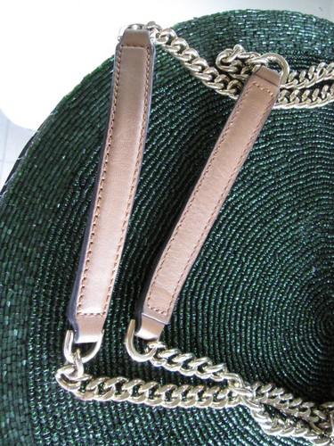 MICHAEL KORS Brown Signature Shoulder & Crossbody Handbag w Chain Strap EUC - Picture 6 of 10
