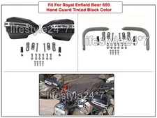 TINTED BLACK COLOR HAND GUARD KIT Fit For Royal Enfield Bear 650