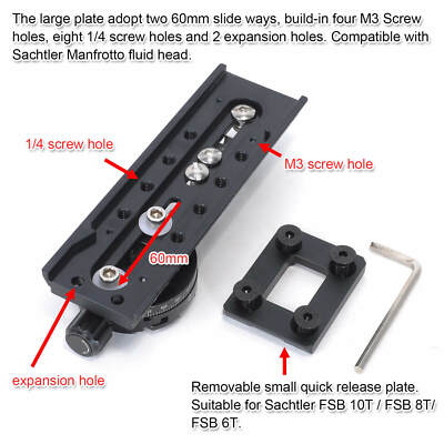 Quick Release Clamp Adapter For Camera Tripod With Manfrotto 200pl-14