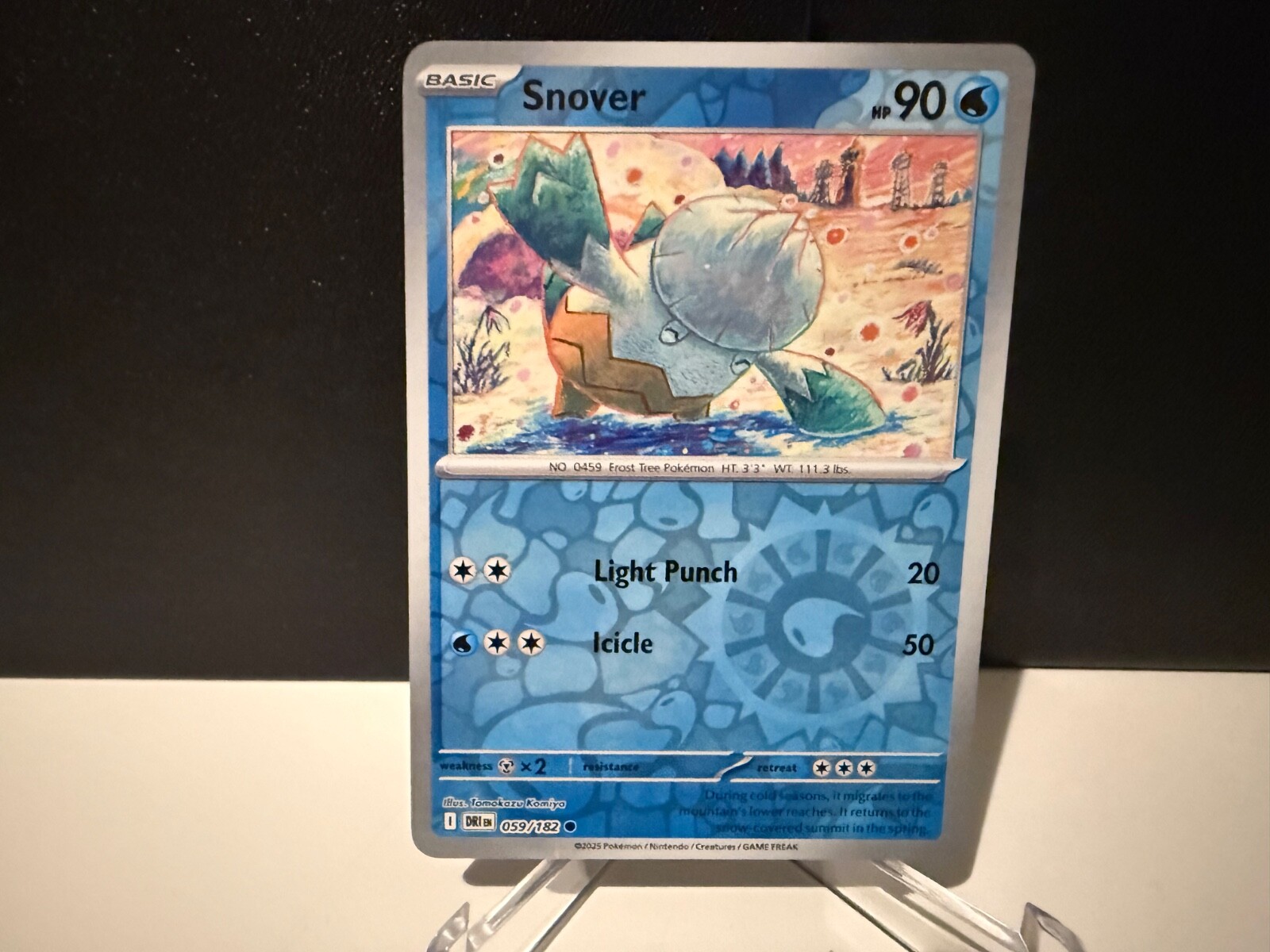 2025 Pokemon TCG Snover 059 Destined Rivals Reverse Holo Card NM+